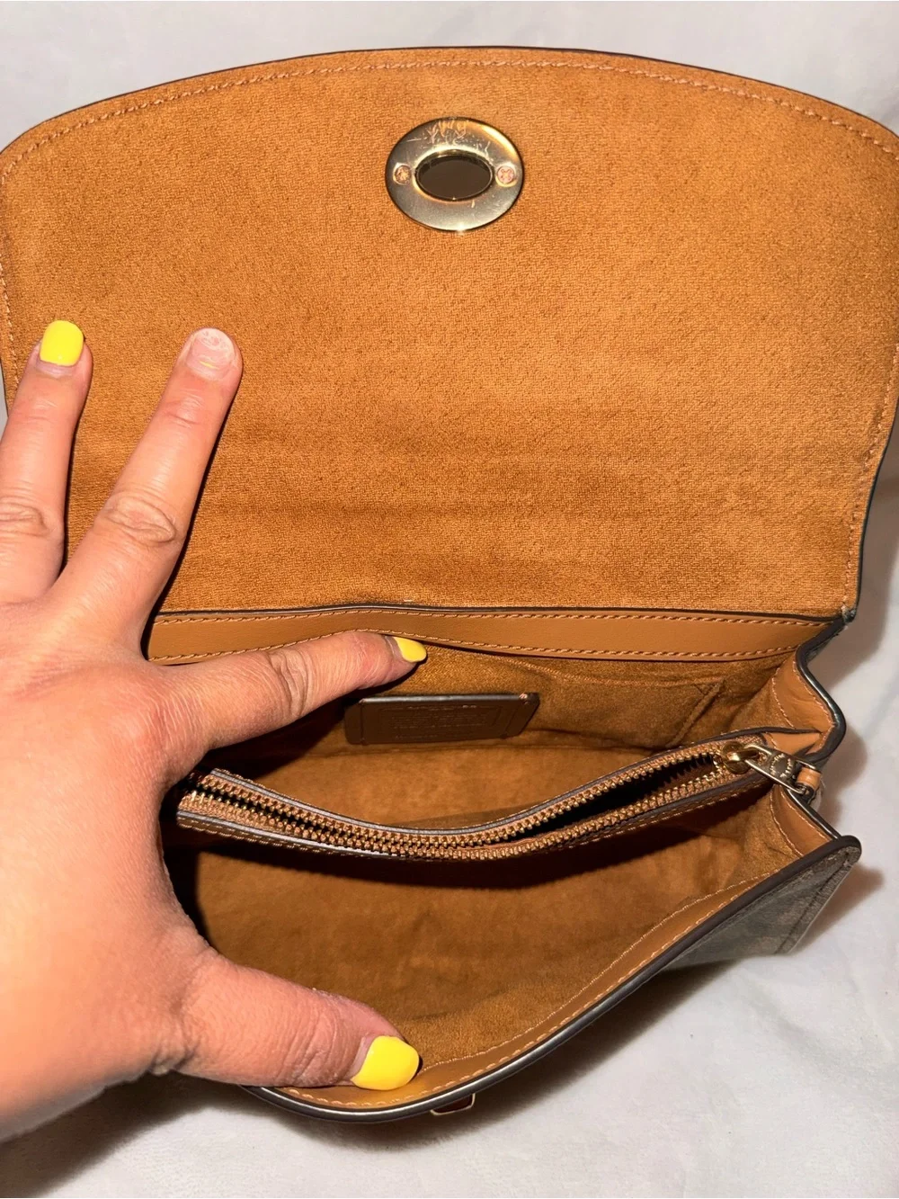 Coach Tilly Satchel 23 In Signature Canvas in Khaki/ Chalk